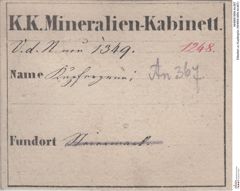 Etiketten zu Kupfergrün (NHMW-MIN-An367)